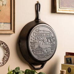 American Road Trip: 12 Inch Seasoned Cast Iron Skillet, Connecticut